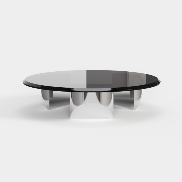 Round Floating Designer Coffee Table, Modern Art Center Table for Living Room A021