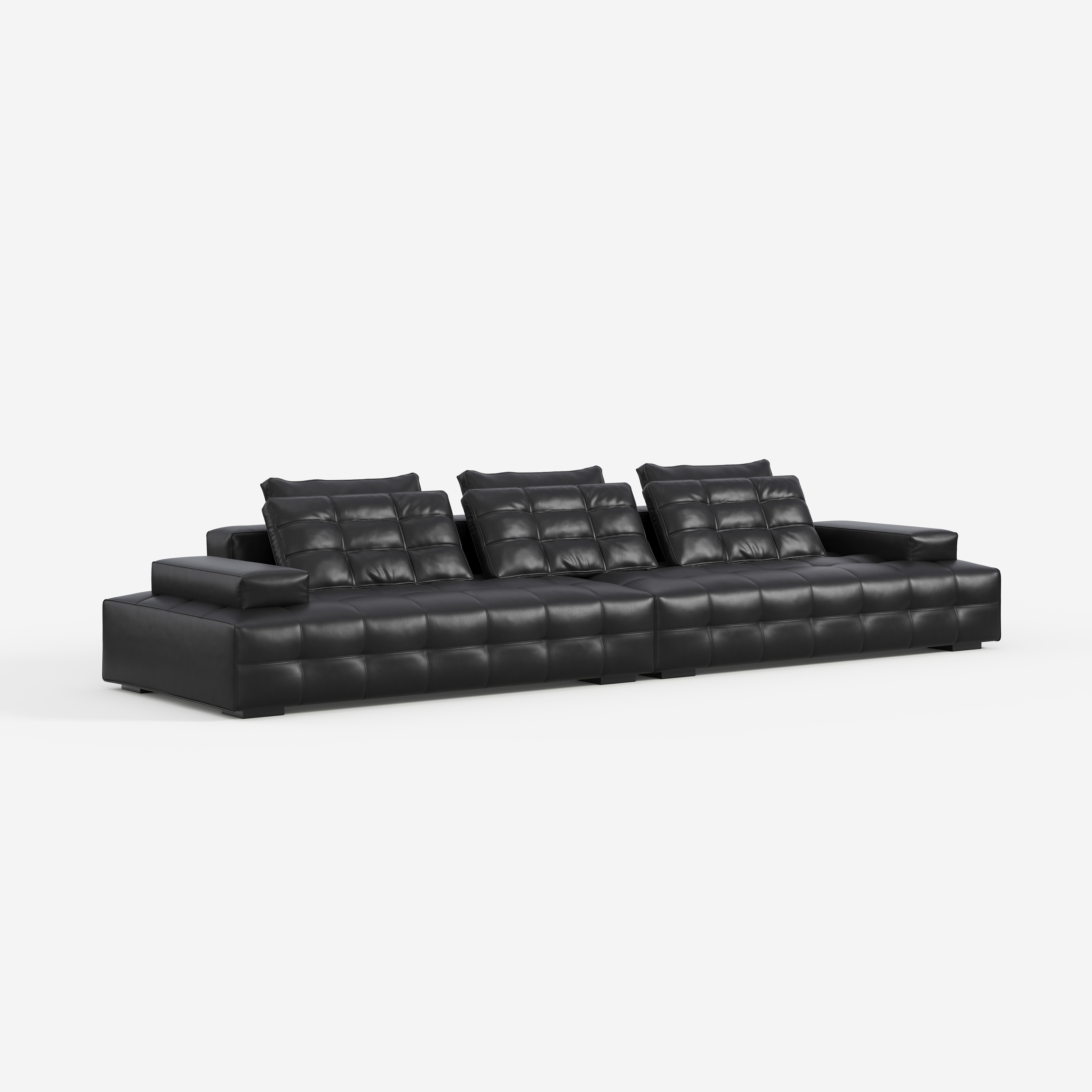 Contemporary Dark Modular Sofa, Luxury Fabric Sectional Couch for High-end Living Room 956#