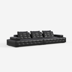 Contemporary Dark Modular Sofa, Luxury Fabric Sectional Couch for High-end Living Room 956#