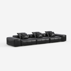 Modern Black Pixel Sofa, Minimalist Upholstered Corner Sofa for Living Room 910#