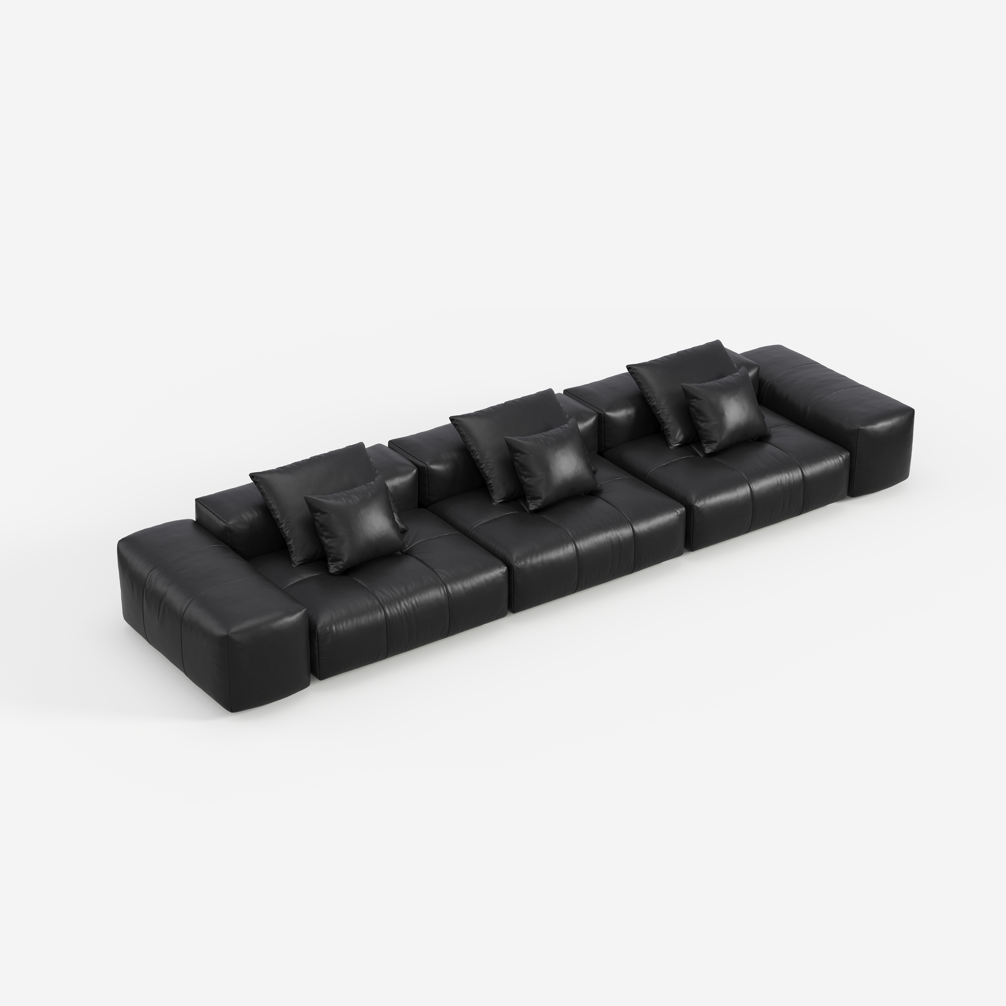 Modern Black Pixel Sofa, Minimalist Upholstered Corner Sofa for Living Room 910#
