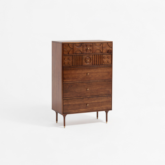 Retro Solid Wood Chest of Drawers for Residential Bedroom MJ-DG06