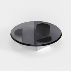 Round Floating Designer Coffee Table, Modern Art Center Table for Living Room A021