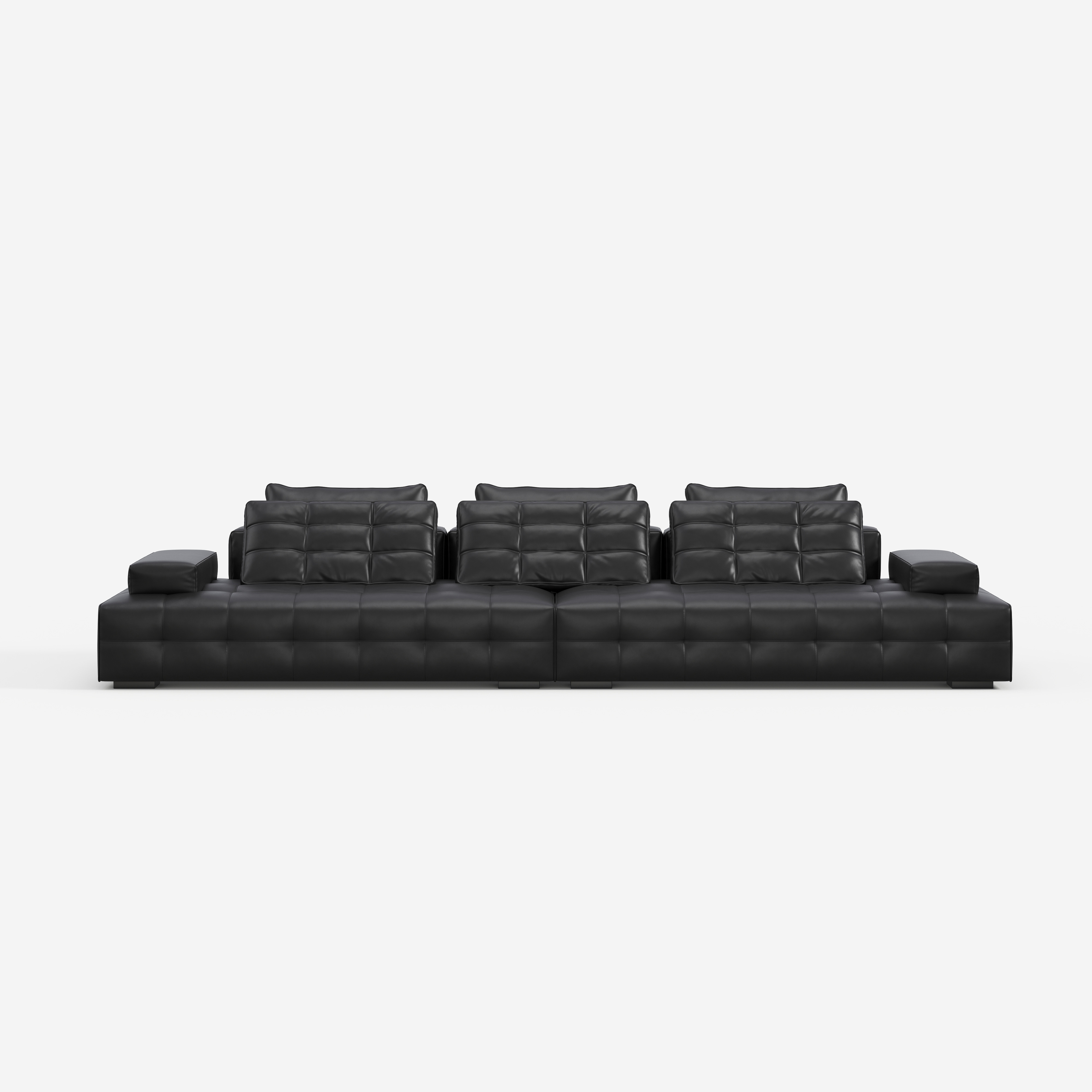 Contemporary Dark Modular Sofa, Luxury Fabric Sectional Couch for High-end Living Room 956#