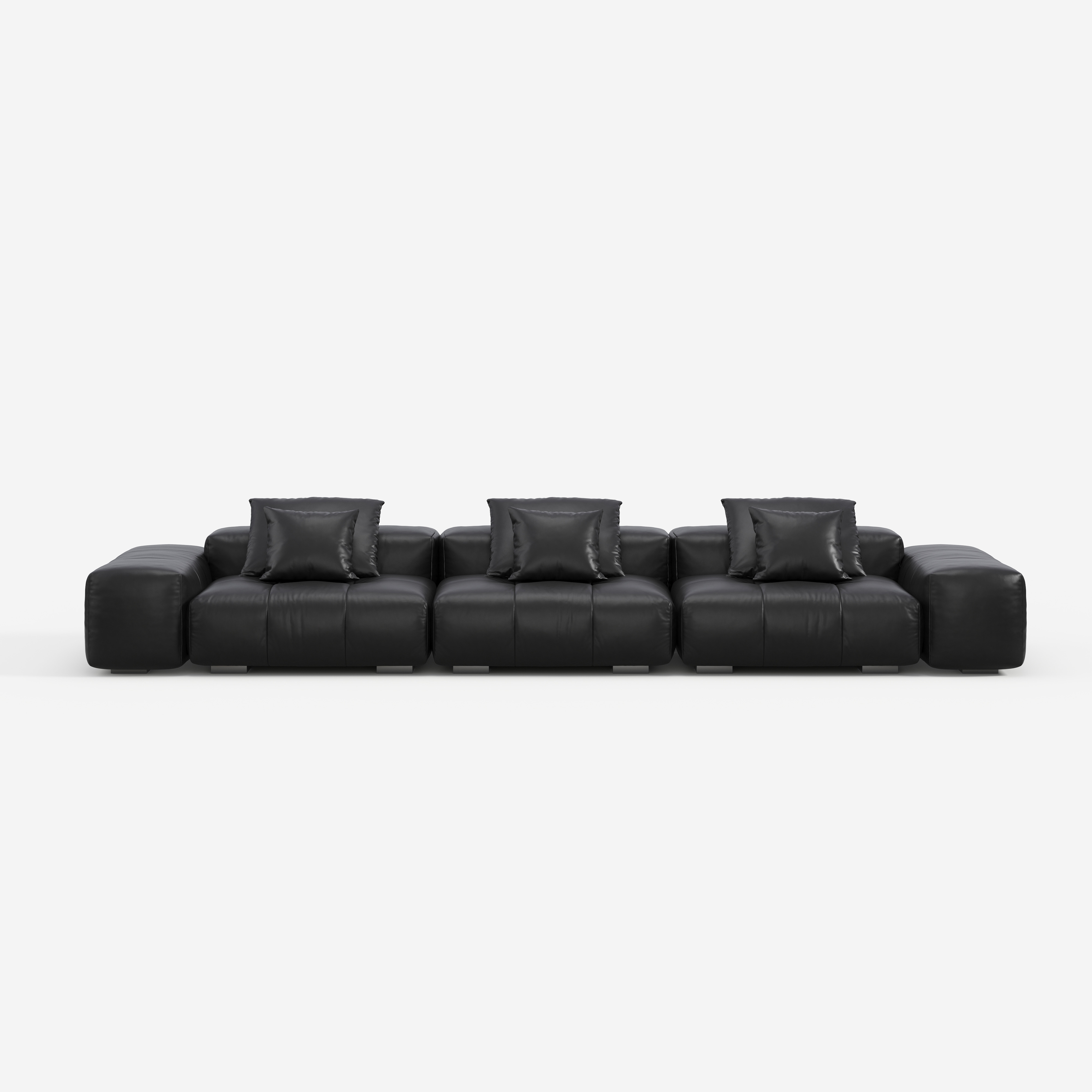 Modern Black Pixel Sofa, Minimalist Upholstered Corner Sofa for Living Room 910#