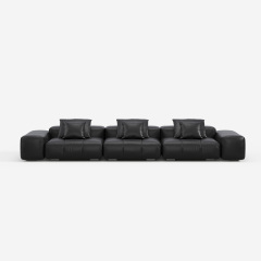 Modern Black Pixel Sofa, Minimalist Upholstered Corner Sofa for Living Room 910#