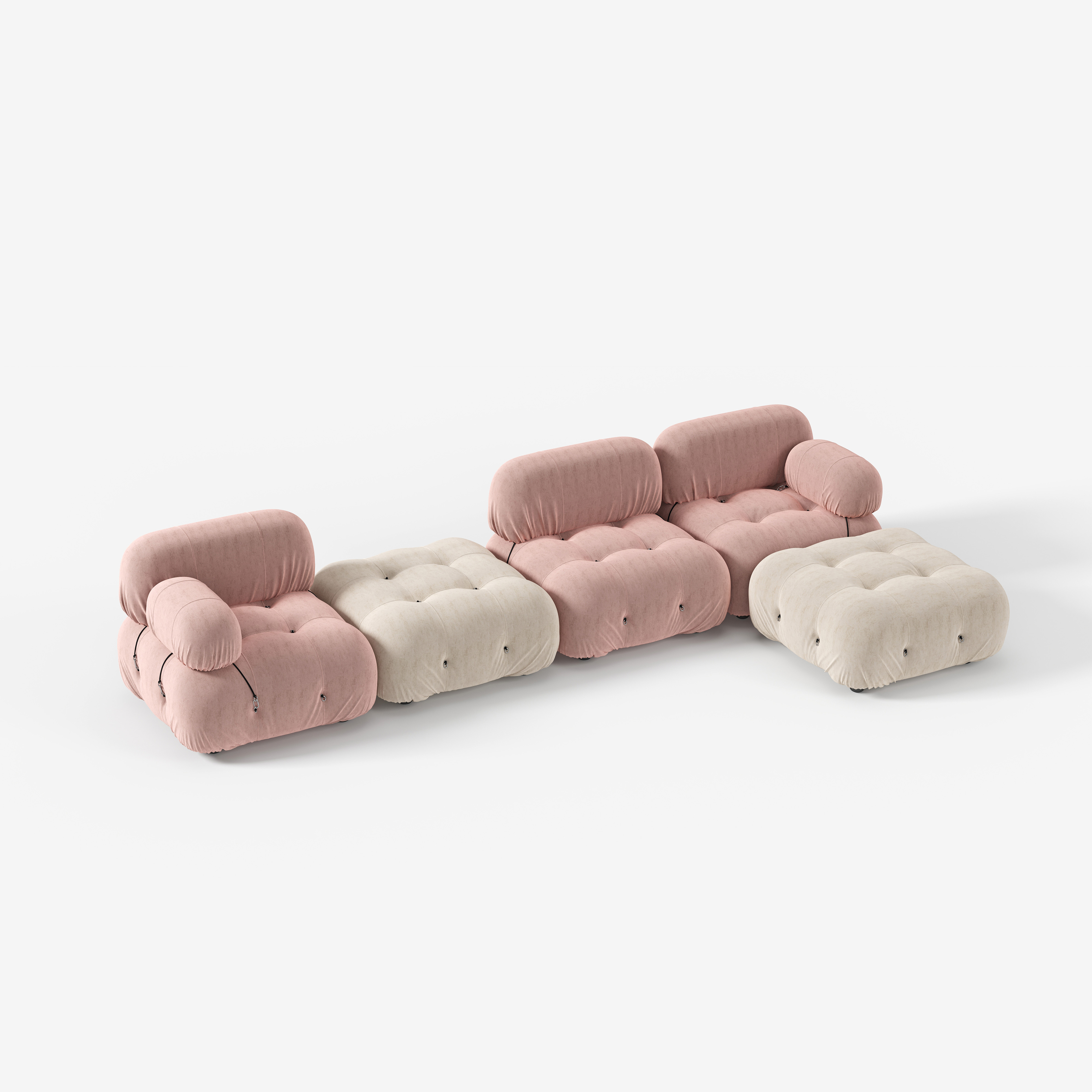 Modern Modular Sectional Sofa, Free Combination Living Room Sofa for Villa Project E40