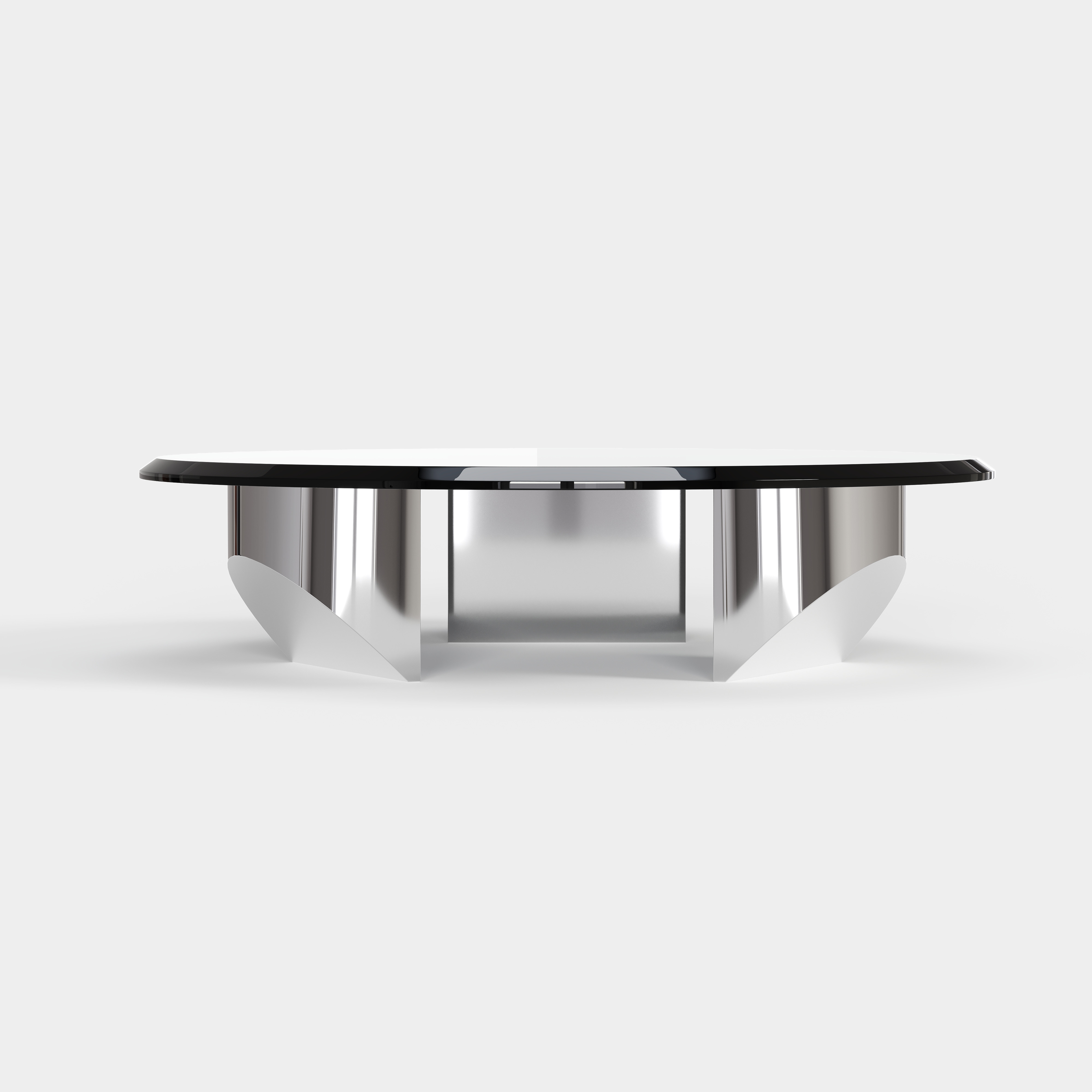 Round Floating Designer Coffee Table, Modern Art Center Table for Living Room A021