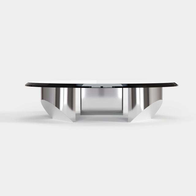 Round Floating Designer Coffee Table, Modern Art Center Table for Living Room A021