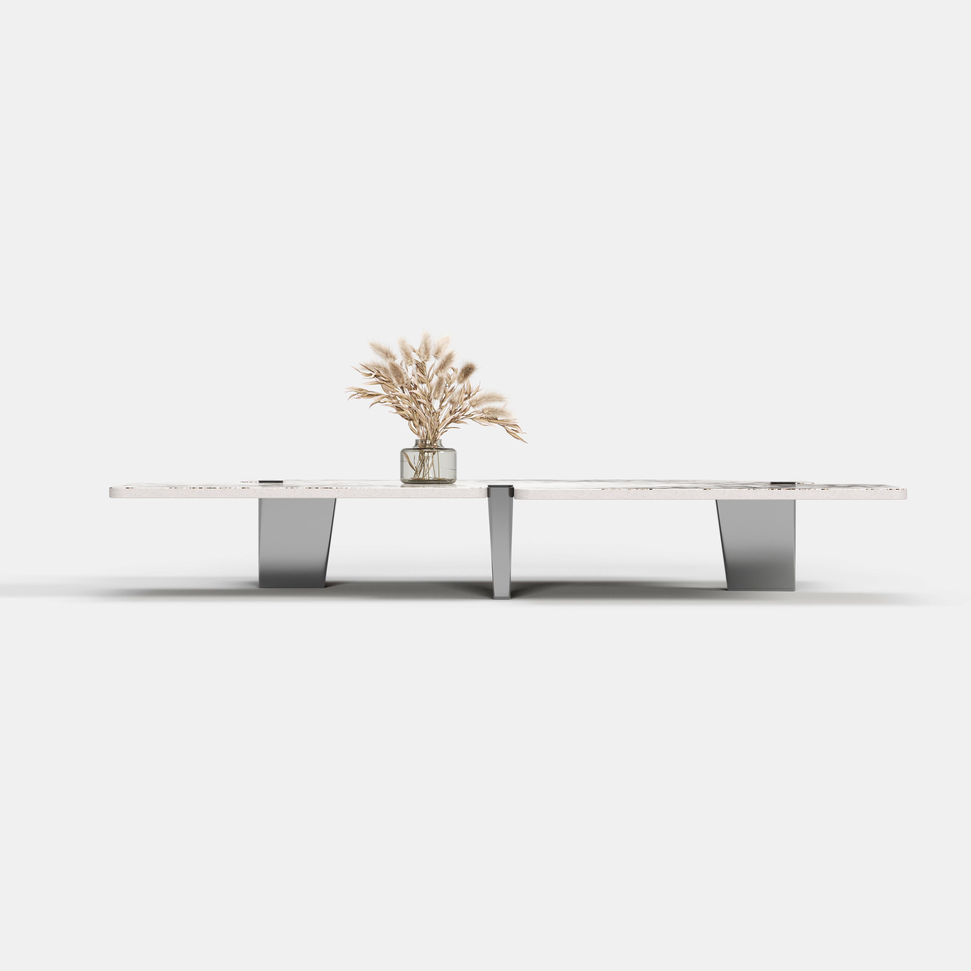 Irregular Natural Marble Coffee Table, Organic Shape Designer Center Table for Luxury Home A010