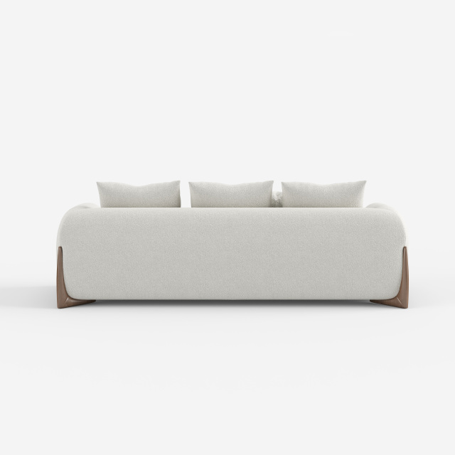 Modern Light Grey Fabric Sectional Sofa, Minimalist Upholstered Corner Sofa for Home 950#