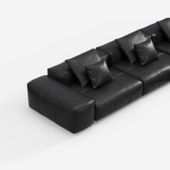 Modern Black Pixel Sofa, Minimalist Upholstered Corner Sofa for Living Room 910#