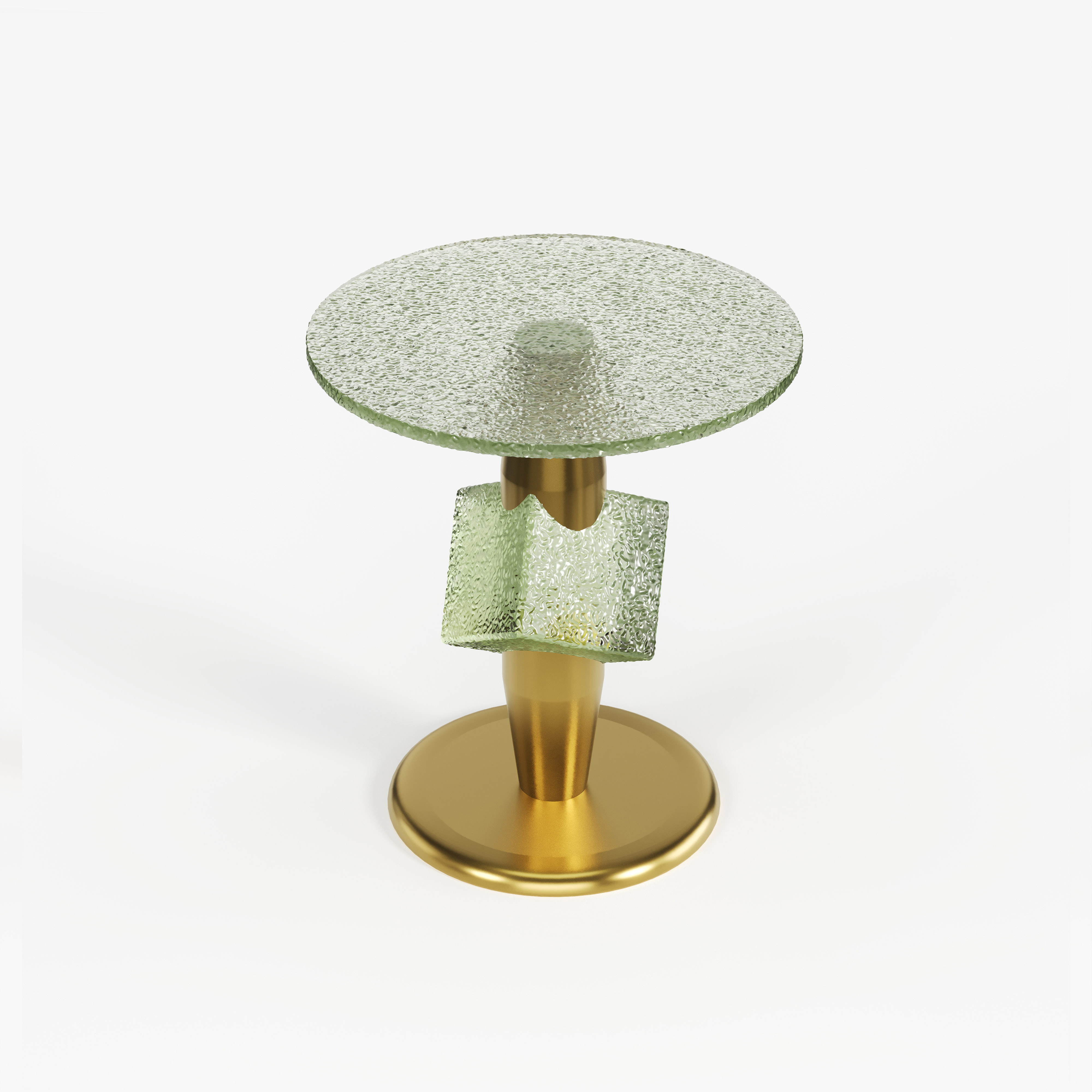 Artistic Blue Resin Side Table, Creative Designer Accent End Table for Commercial Lounge A002