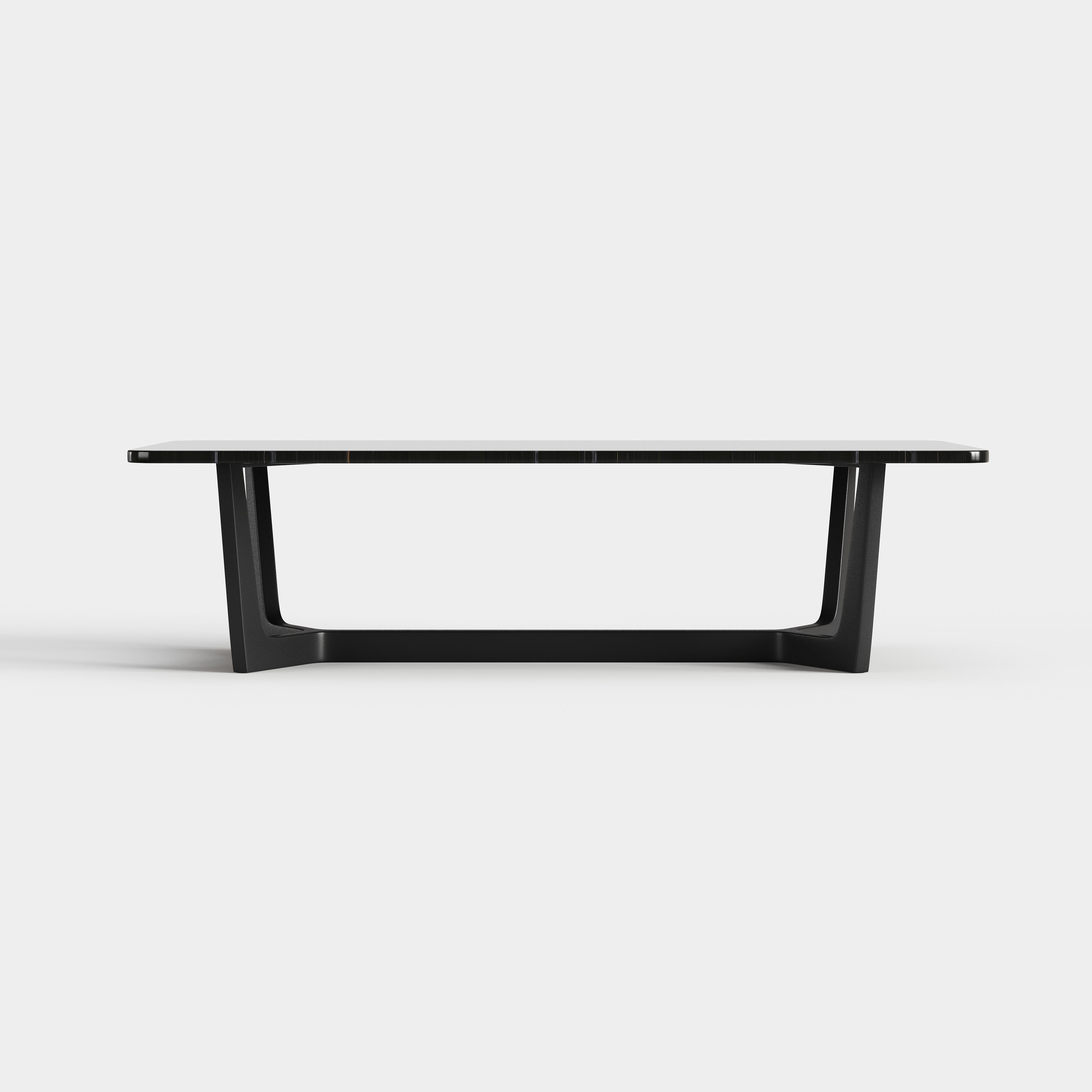 Rectangular Sintered Stone Coffee Table, Simple Metal Base Center Table A022