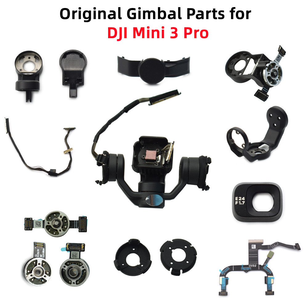 Original Gimbal Part for DJI Mini 3 Pro Gimbal Housing Shell Camera Lens PTZ Signal Cable Yaw Roll Motor / Arm Rubber Damping