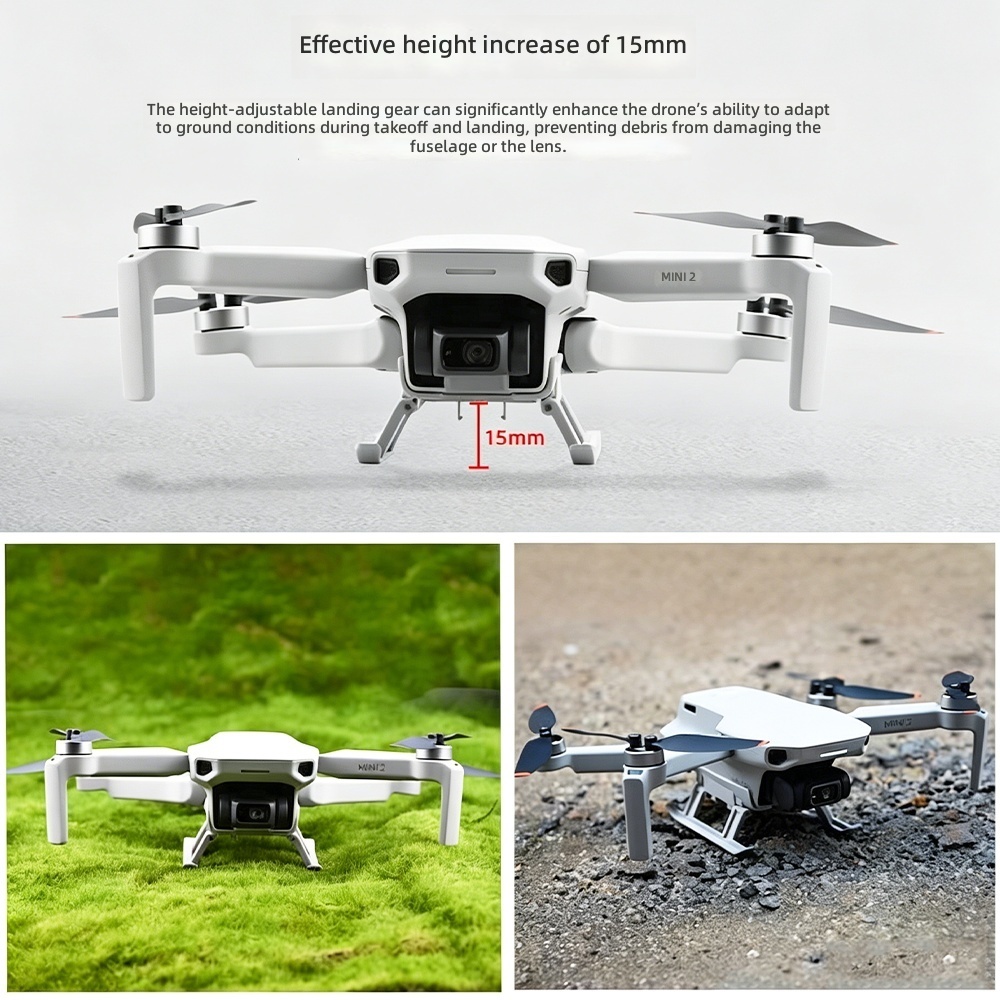 Foldable Landing Gear for DJI Mavic/Mini 2 / SE Extended Height Leg Support Stand Drone Skid Protectors Accessory Parts