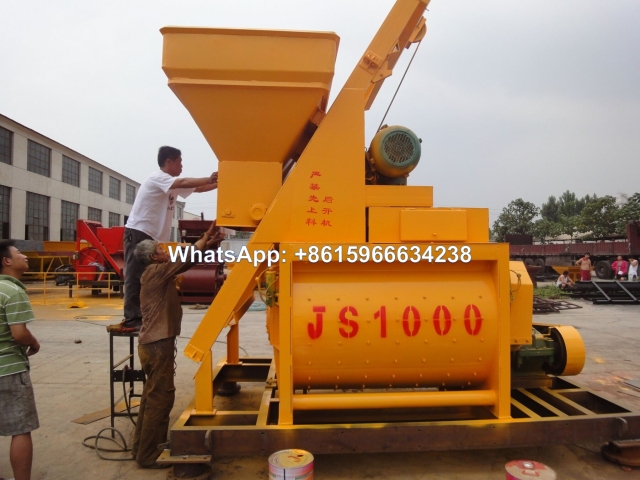JS1000 Twin-shaft Concrete Mixer