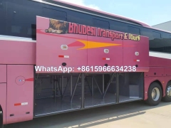 China 13.7 meters 3 axle Coach Bus 60-70 seats luxury bus