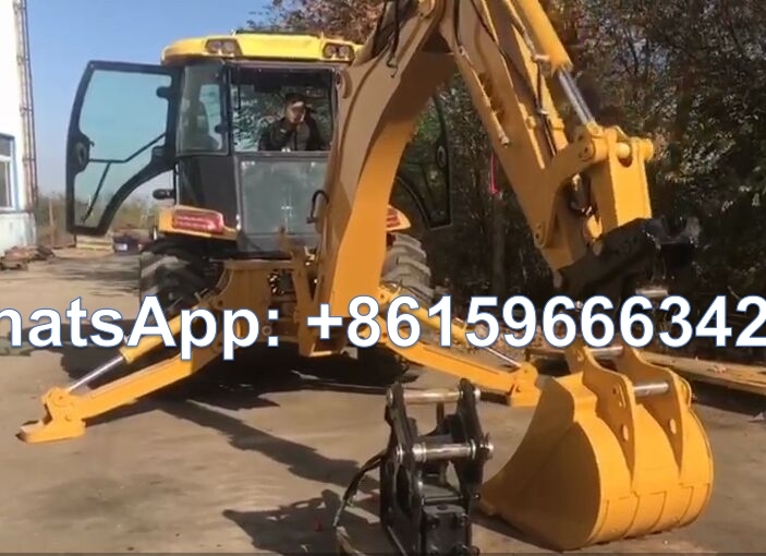 China TLB 4 in 1 Tractor Backhoe Loader 8200KG 1CBM bucket