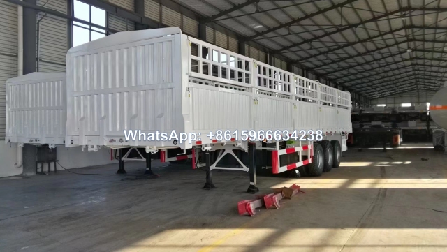 Sinotruk 3 axle 50 tone Fence cargo Trailers sale
