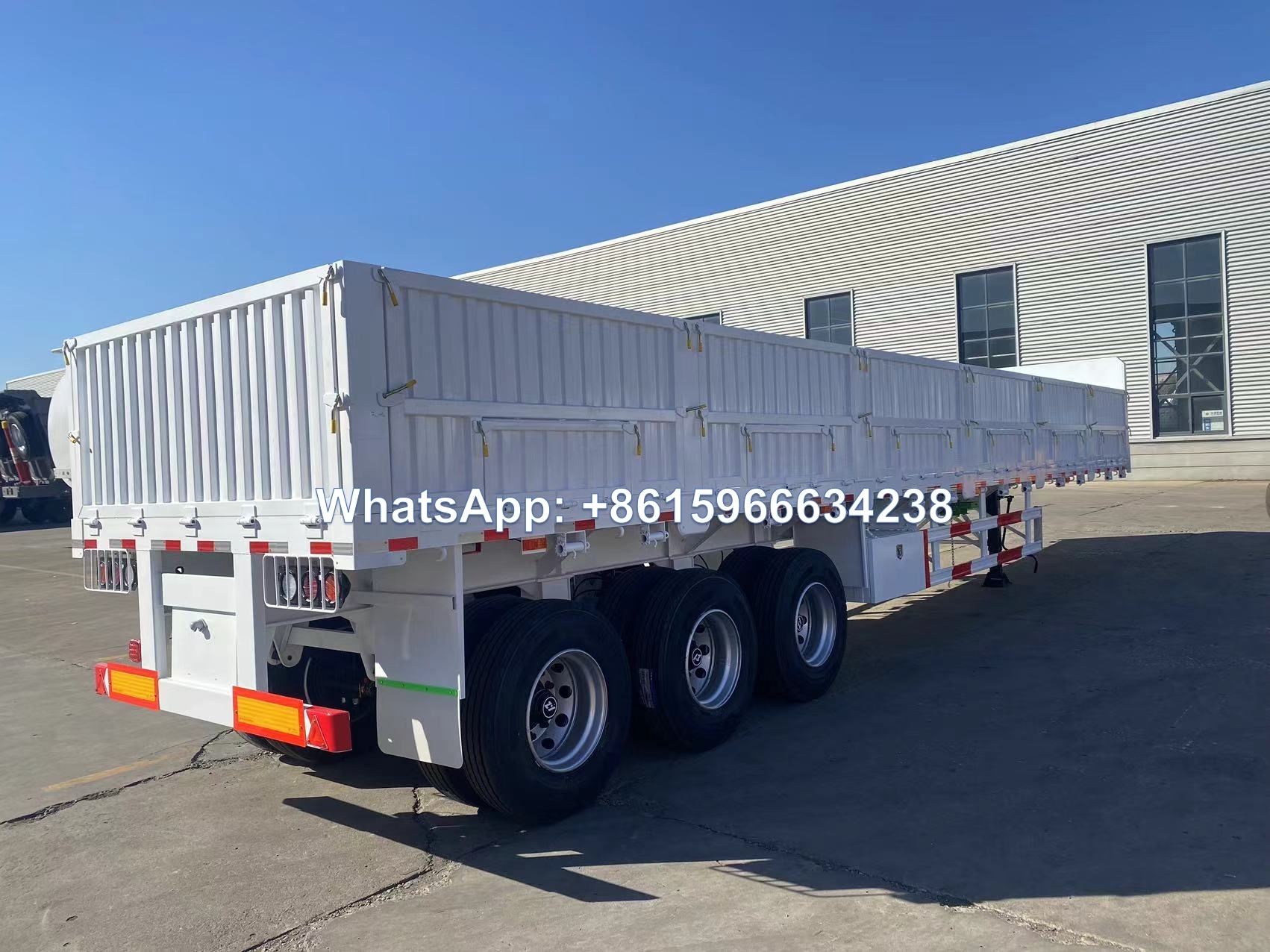 Sinotruk 3 axle dropside trailer sidewall trailer to carry grains containers