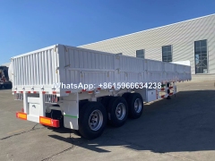 Sinotruk 3 axle dropside trailer sidewall trailer to carry grains containers
