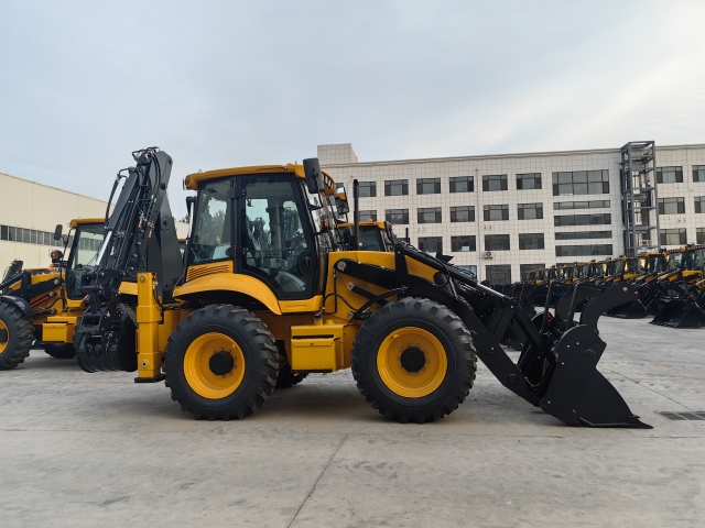 China Shantui brand TLB 4WD Backhoe Loader 10500KG with Cummins engine for sale