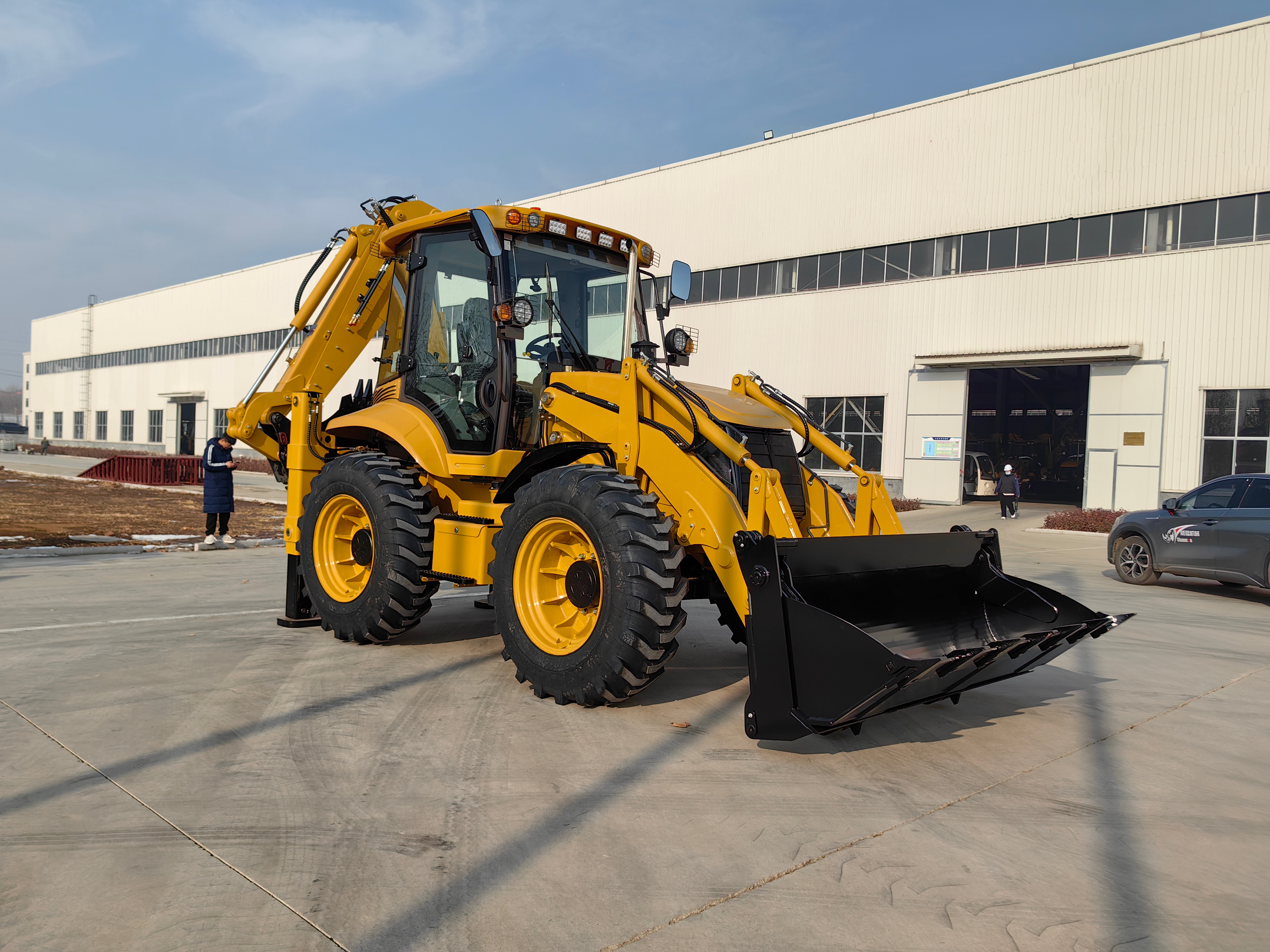 China Shantui brand TLB 4WD  Backhoe Loader 10500KG or sale