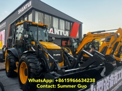China Shantui brand TLB 4WD Backhoe Loader 10500KG with Cummins engine for sale