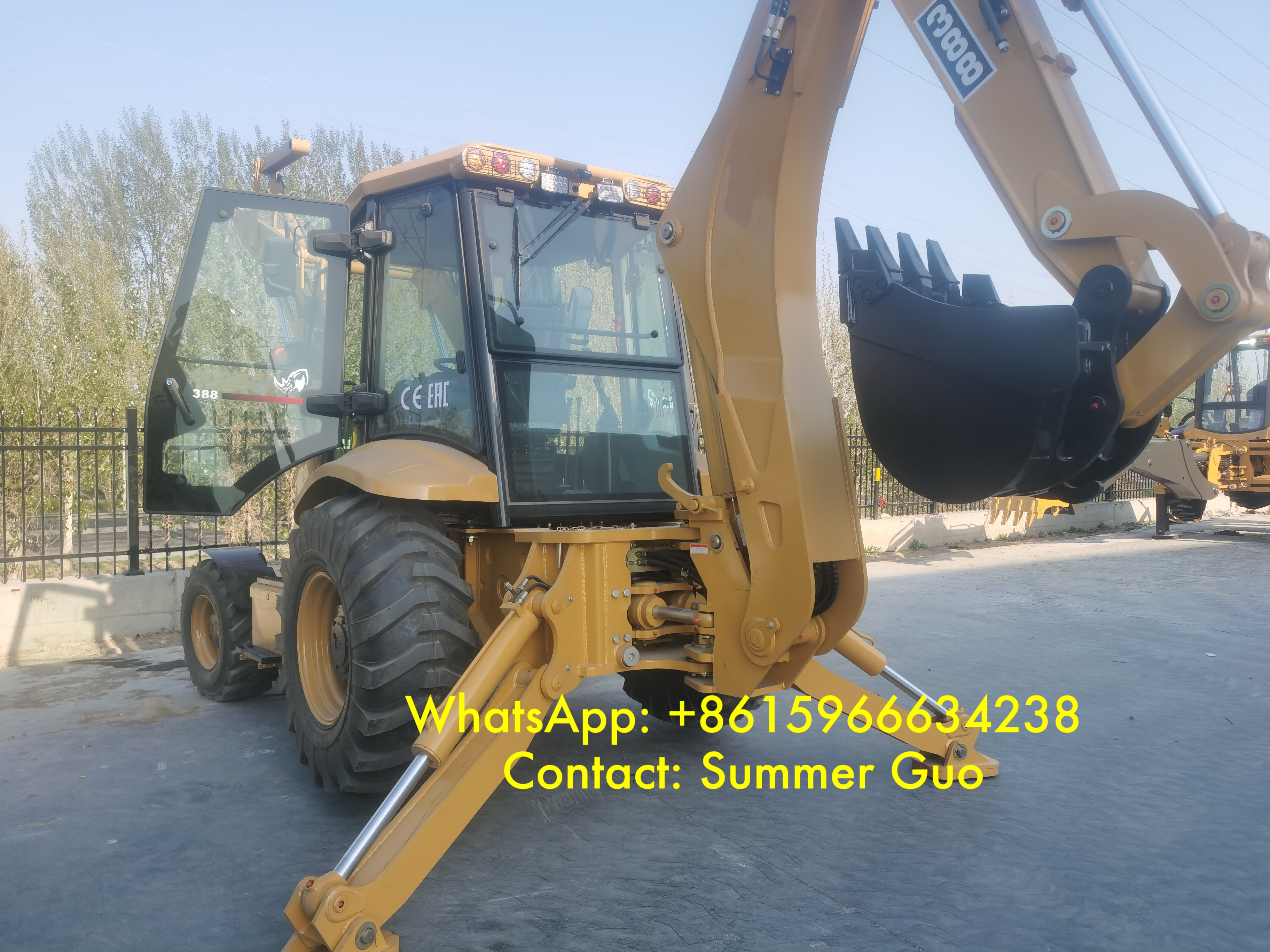 China Shantui brand TLB 4WD Backhoe Loader 10500KG with Cummins engine for sale