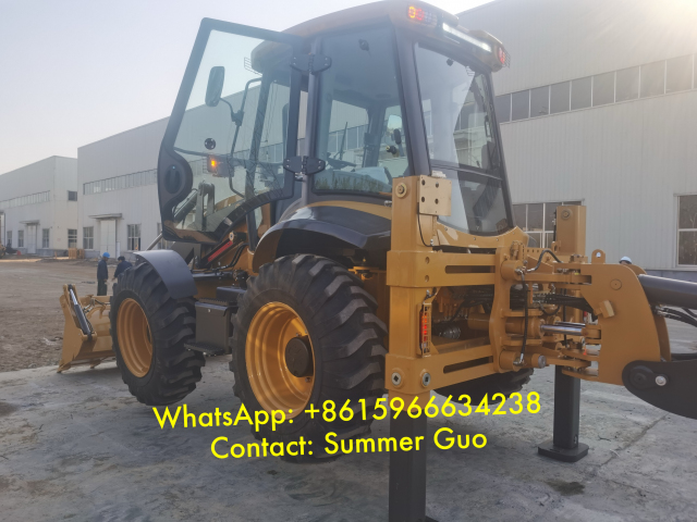 China Shantui brand TLB 4WD Backhoe Loader 10500KG with Cummins engine for sale
