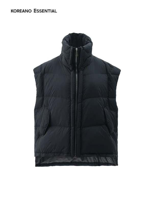 Rock Grey Loose Down Vest