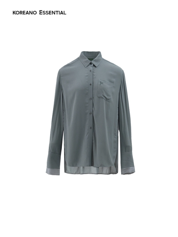 H-Shape Business Shirt in Bean Grey