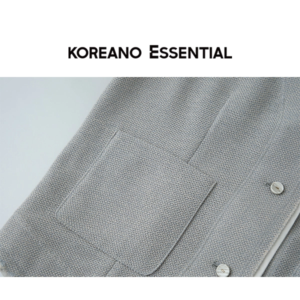 Misty Blue and White False Two Piece Jacket