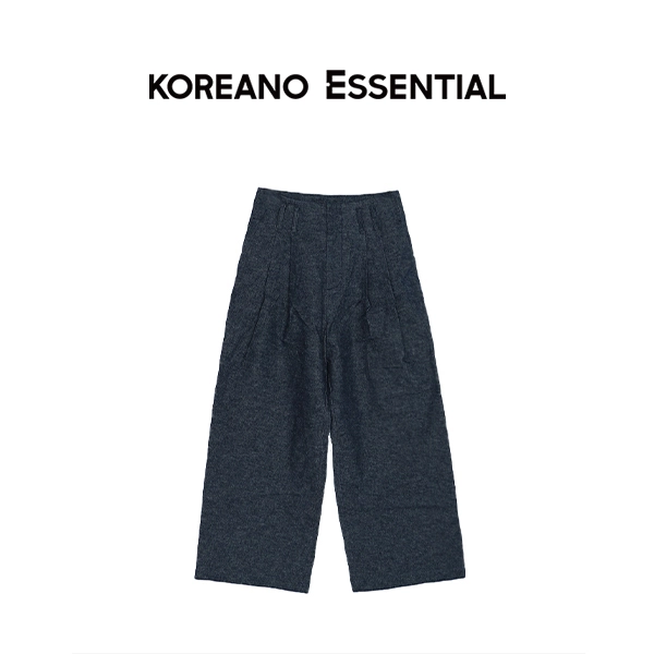 Navy Straight Leg Casual Pants