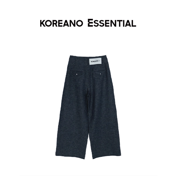 Navy Straight Leg Casual Pants