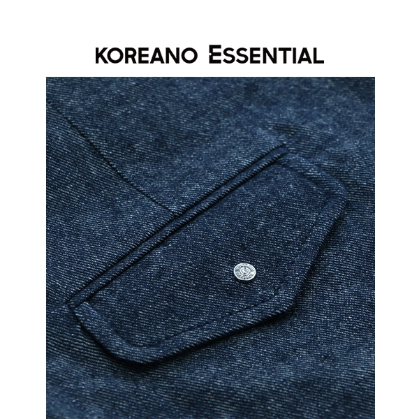 Navy Straight Leg Casual Pants