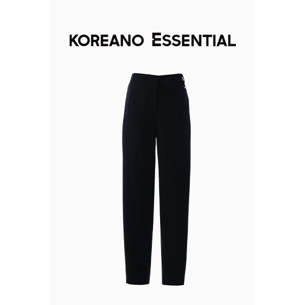 Loose Fit Silhouette Banana Pants Navy