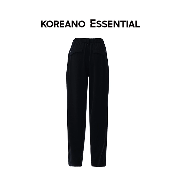 Loose Fit Silhouette Banana Pants Navy