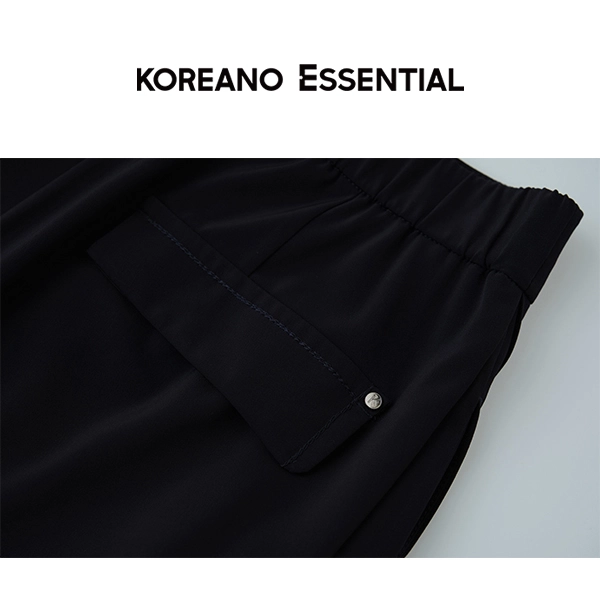Loose Fit Silhouette Banana Pants Navy