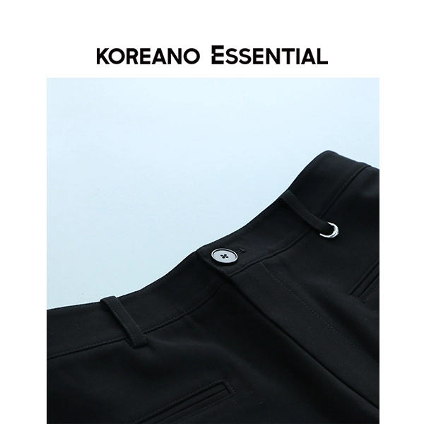 Classic Elegant Black Business Straight Leg Pants
