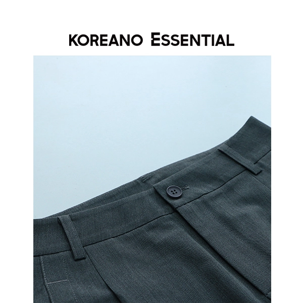 Elephant Grey European Wide Leg Western Pants
