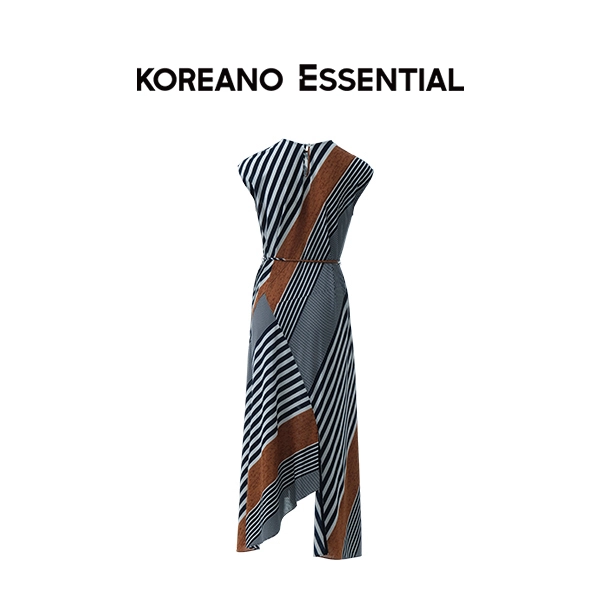 Dappled Shadow Irregular Stripe Dress