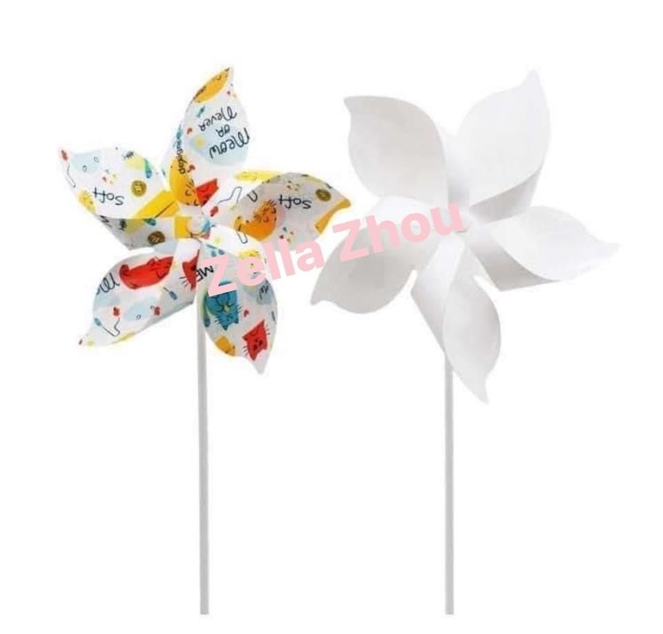 Zella PET plastic sublimation toy windmill