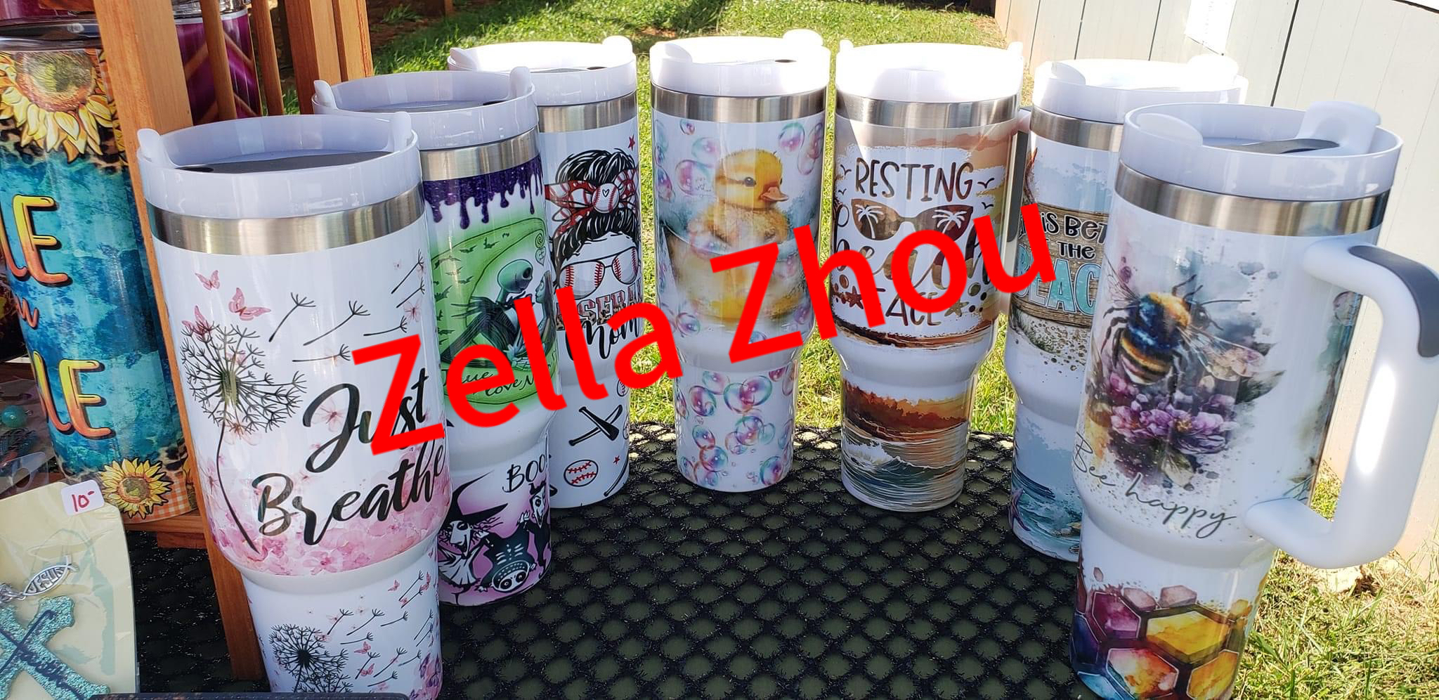 Zella 40OZ 2.0 Sublimation Blanks Handrid Double Wall Stainless Steel Travel USA Warehouse RTS