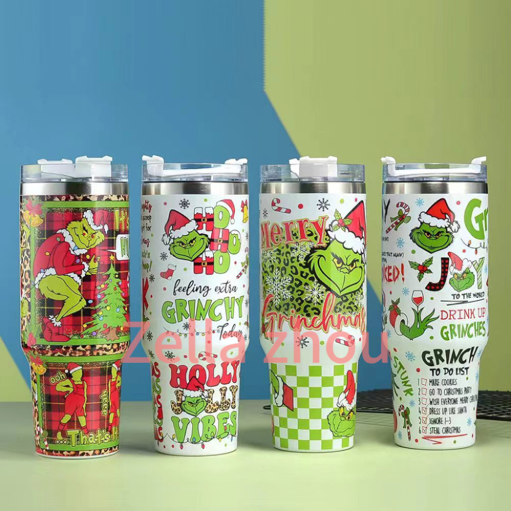 Zella 40oz Grinch Stainless Steel Tumbler with Handle