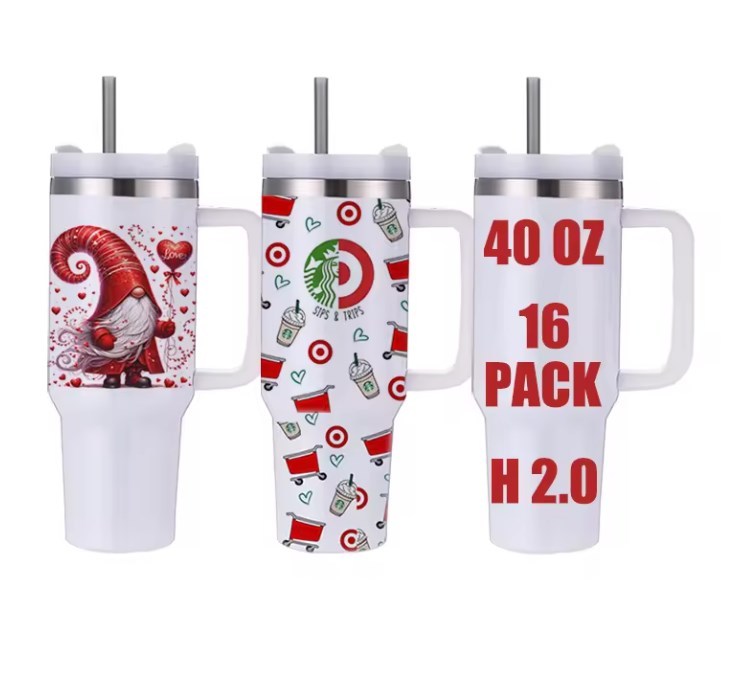 Zella 40OZ 2.0 Sublimation Blanks Handrid Double Wall Stainless Steel Travel USA Warehouse RTS