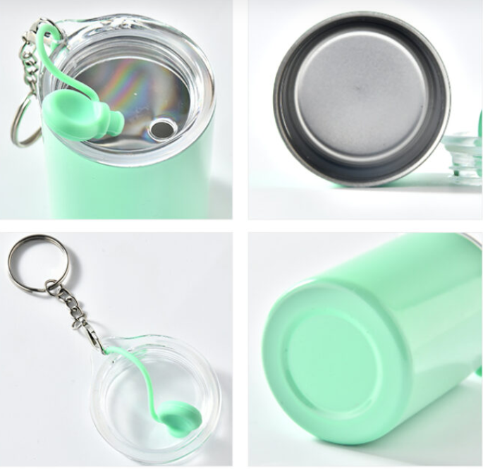 Zella New Hot 3OZ Sublimation Tumbler with Keychains and Metal Straws