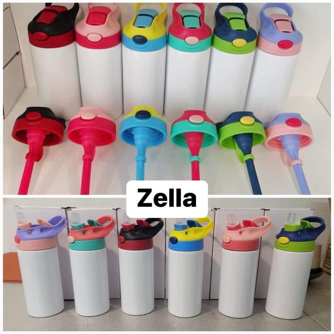Zella 12oz Sublimation Kids Water Bottles Straight Tumblers USA Warehouse RTS