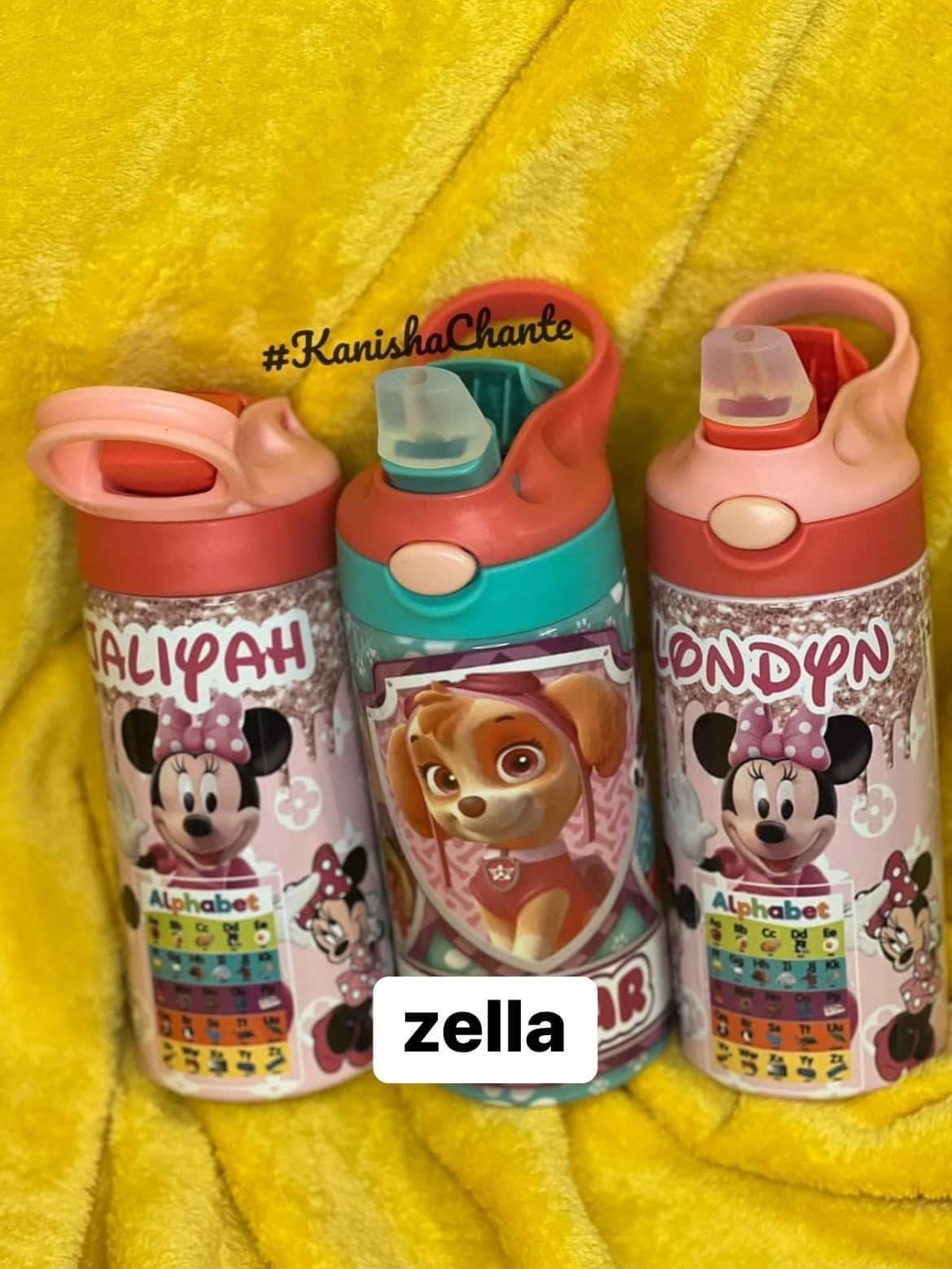 Zella 12oz Sublimation Kids Water Bottles Straight Tumblers USA Warehouse RTS
